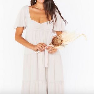 Show me your MuMu Nicole Maxi Dress Show Me The Ring Crisp Womens Size XL